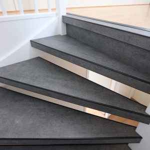 HPL laminaat traprenovatie in kleur weave anthracite