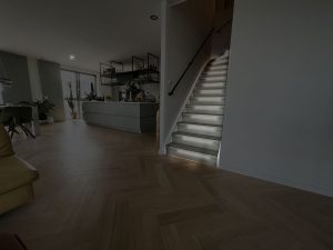traprenovatie beton in de kleur RAL7002 LED