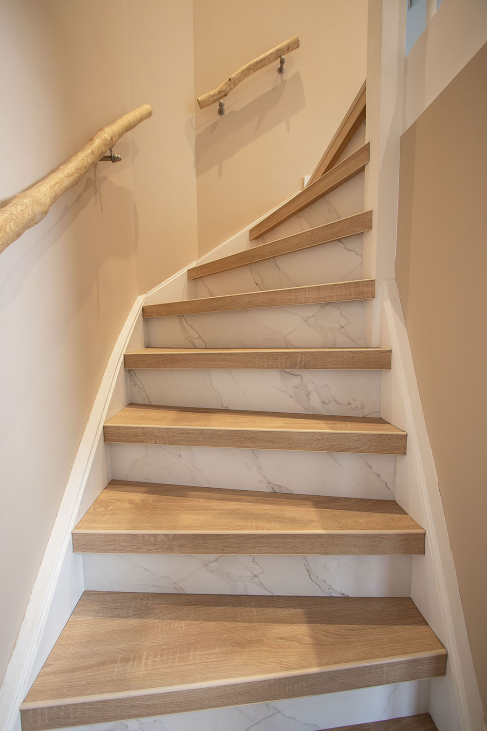 Dichte traprenovatie met PVC