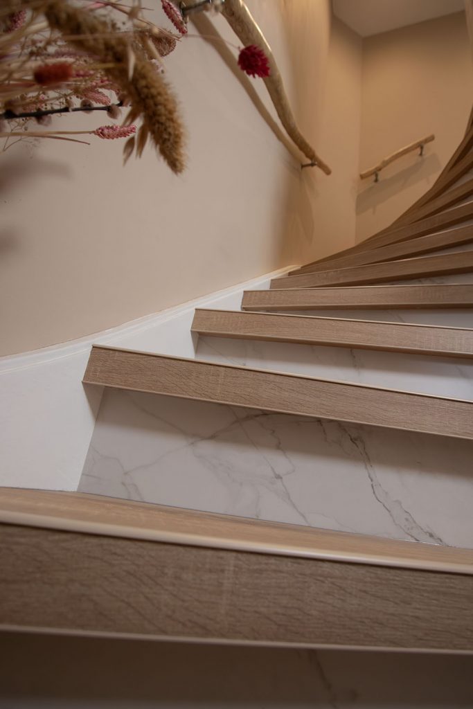 Dichte traprenovatie met PVC