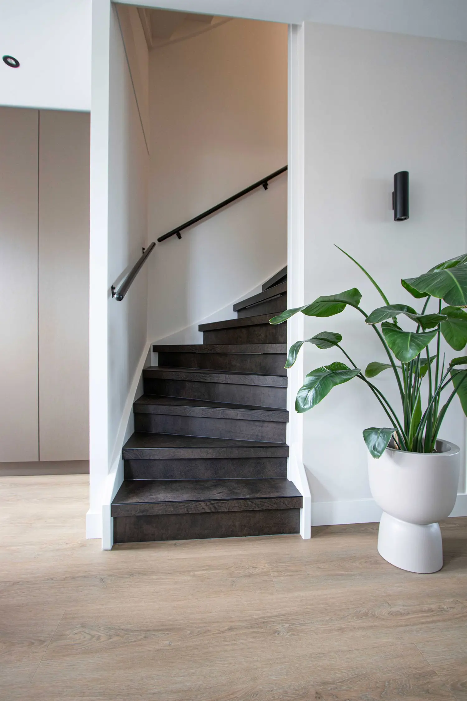 trap bekleden met leer