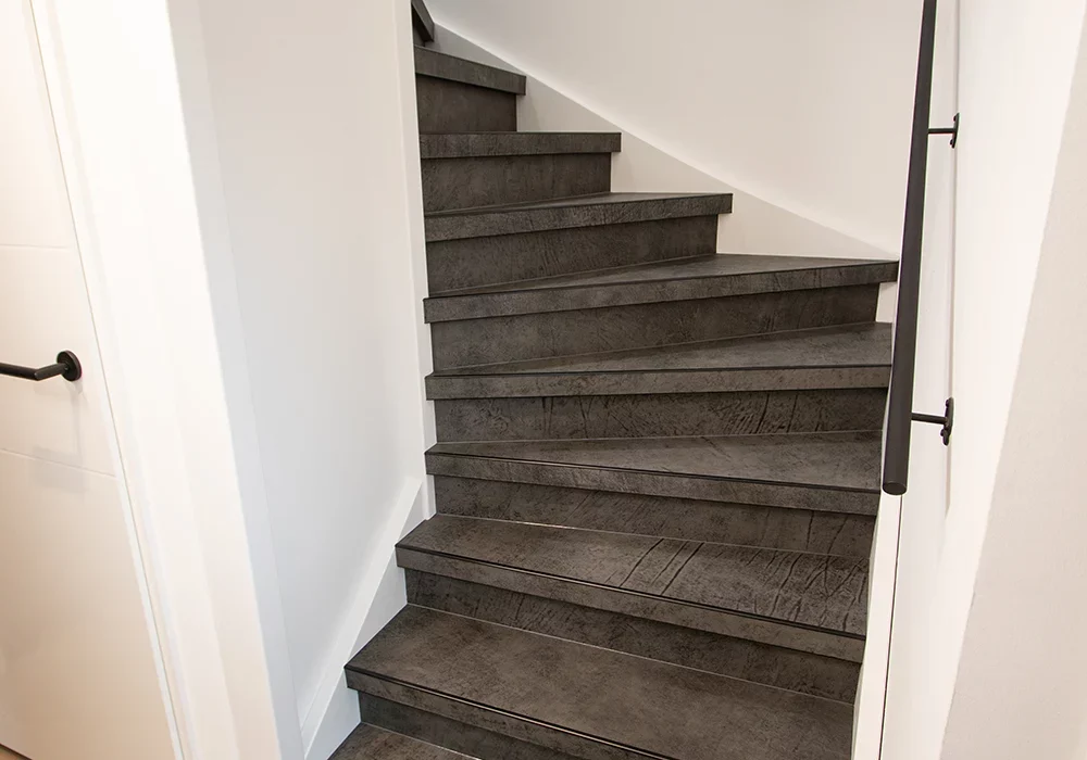 Leren trapbekleding Grafite