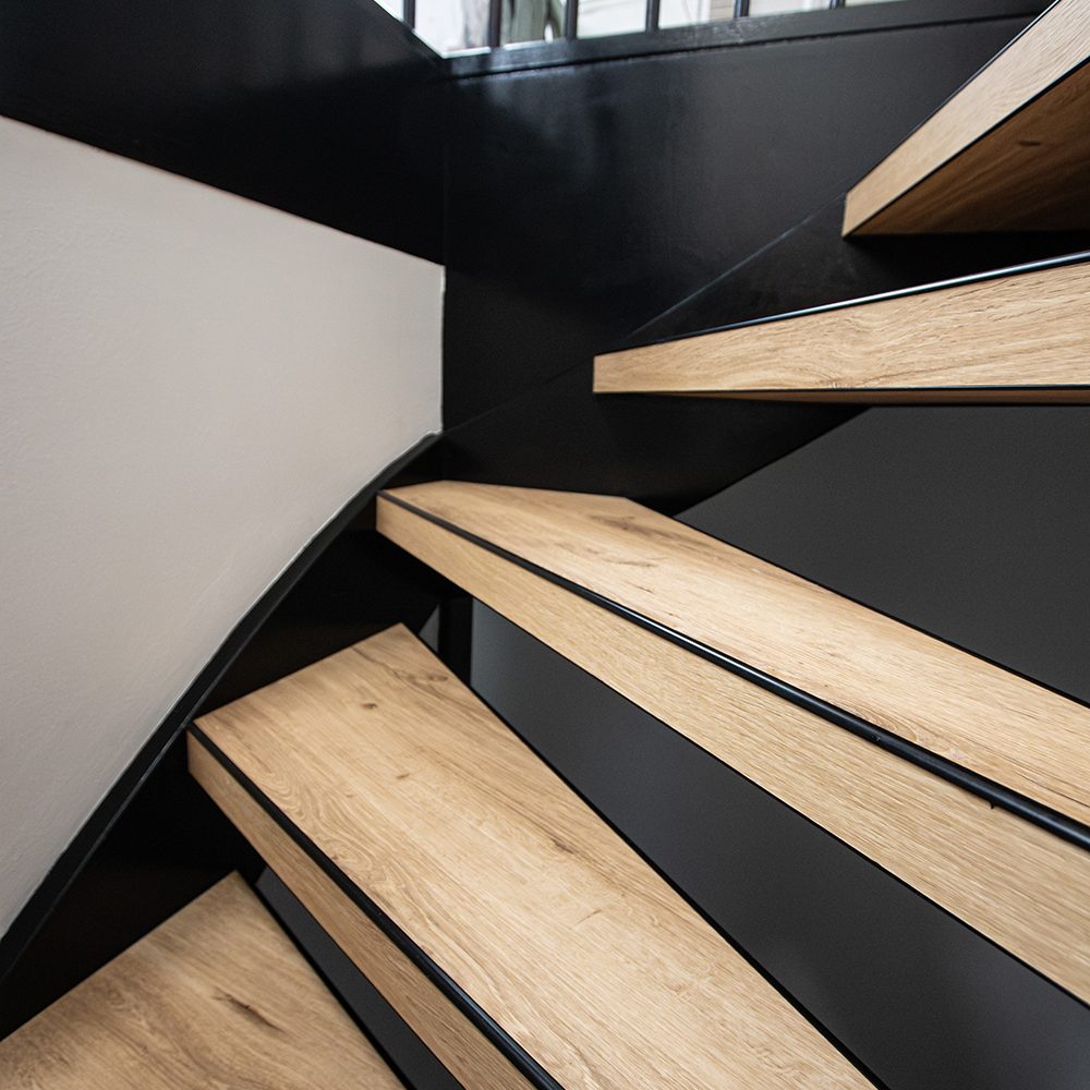 pvc traprenovatie in de kleur Monte Rosa